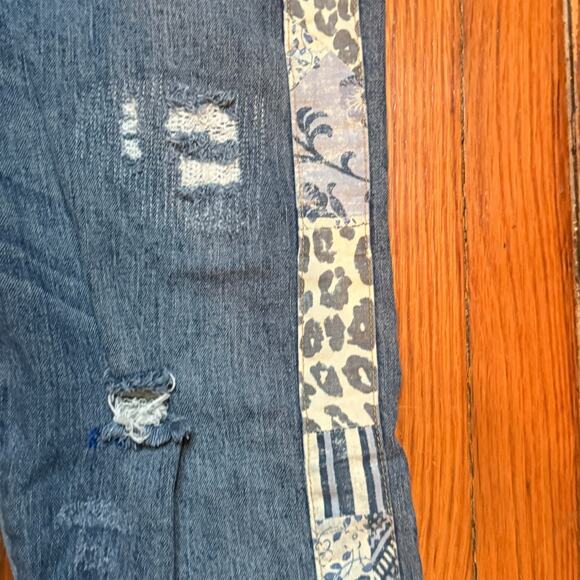 Pilcro Anthropologie Jeans Blue Slim Boyfriend Cropped Trendy The Letterpress - Picture 3 of 11